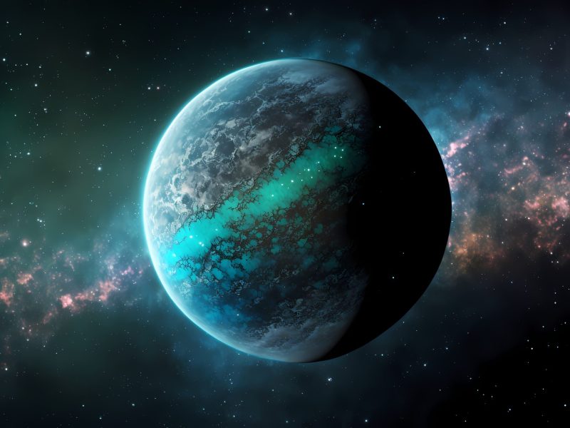 Exoplanet im freien Weltall.