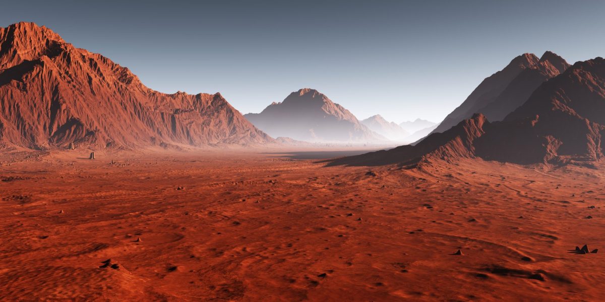 Ansicht der Landschaft des Mars.