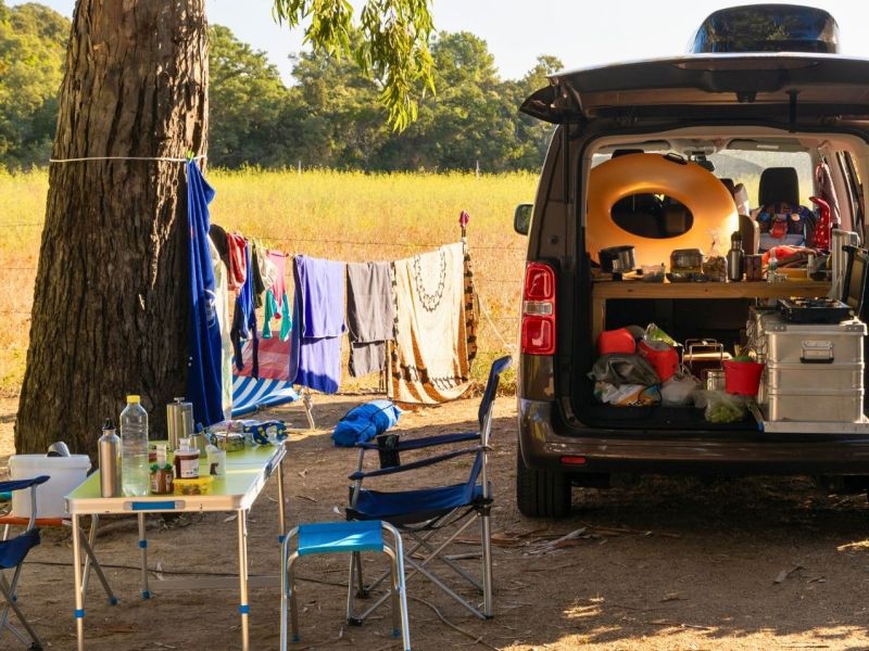 WÃ¤sche beim Camping