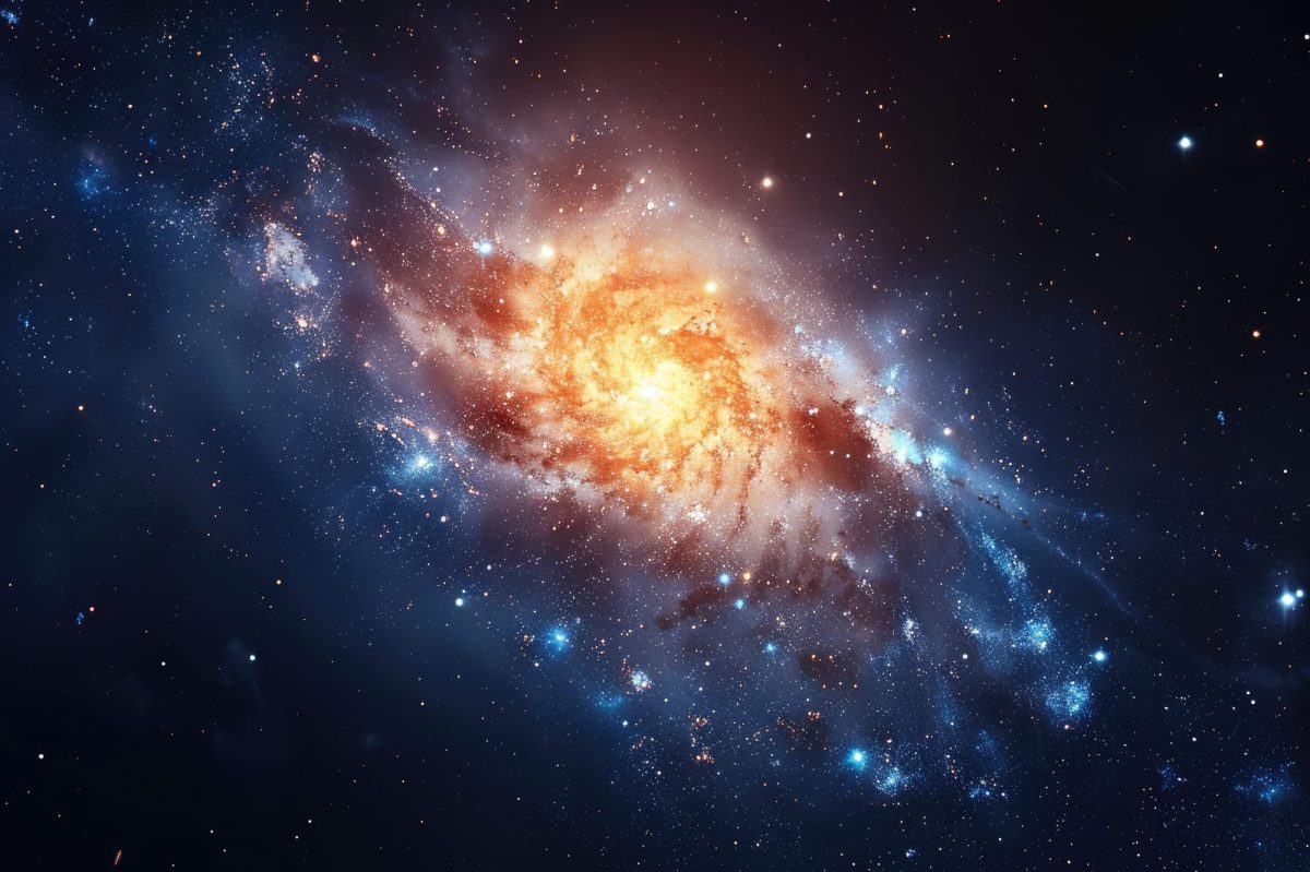 KI-Generiertes Bild einer Galaxie mit Sternen