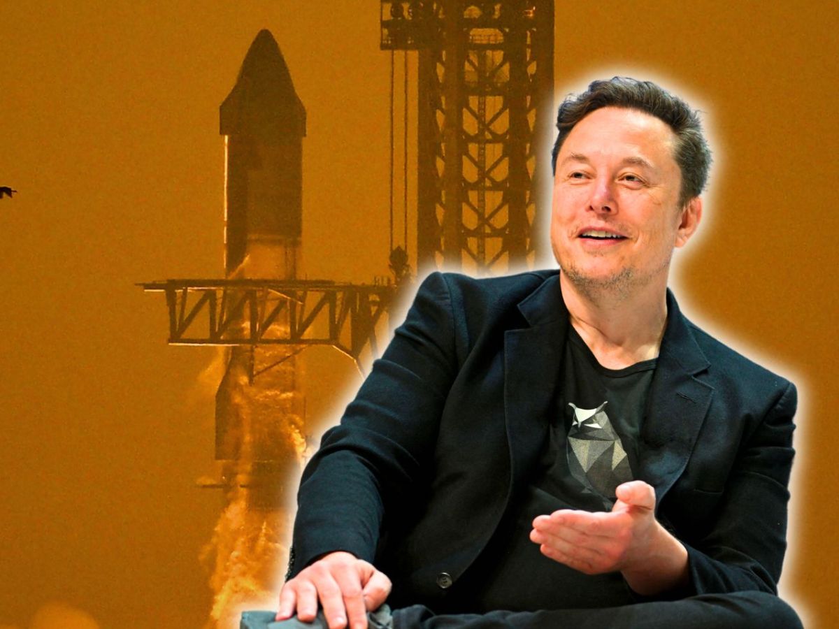 Elon Musk vor einem Starship