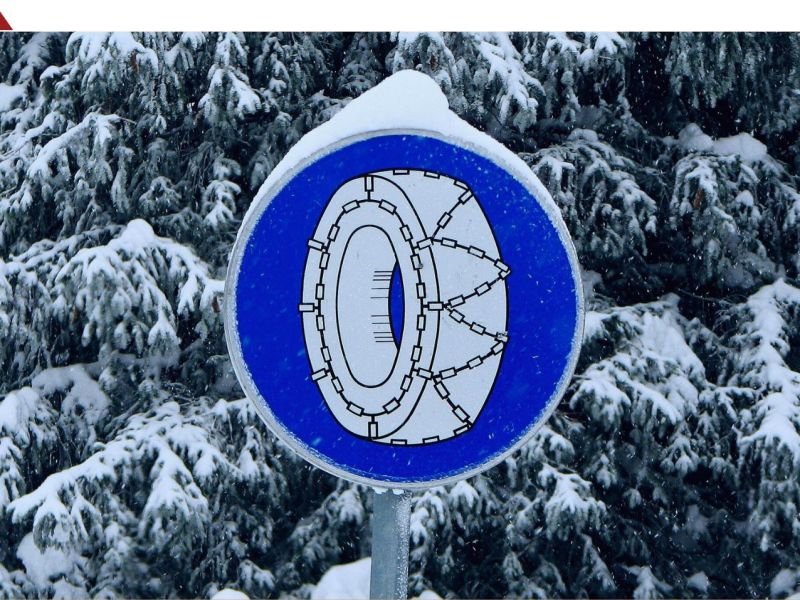 Schild fÃ¼r Schneekettenpflicht