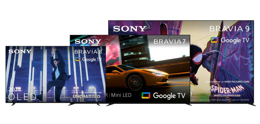 Drei Sony Bravia-Fernseher