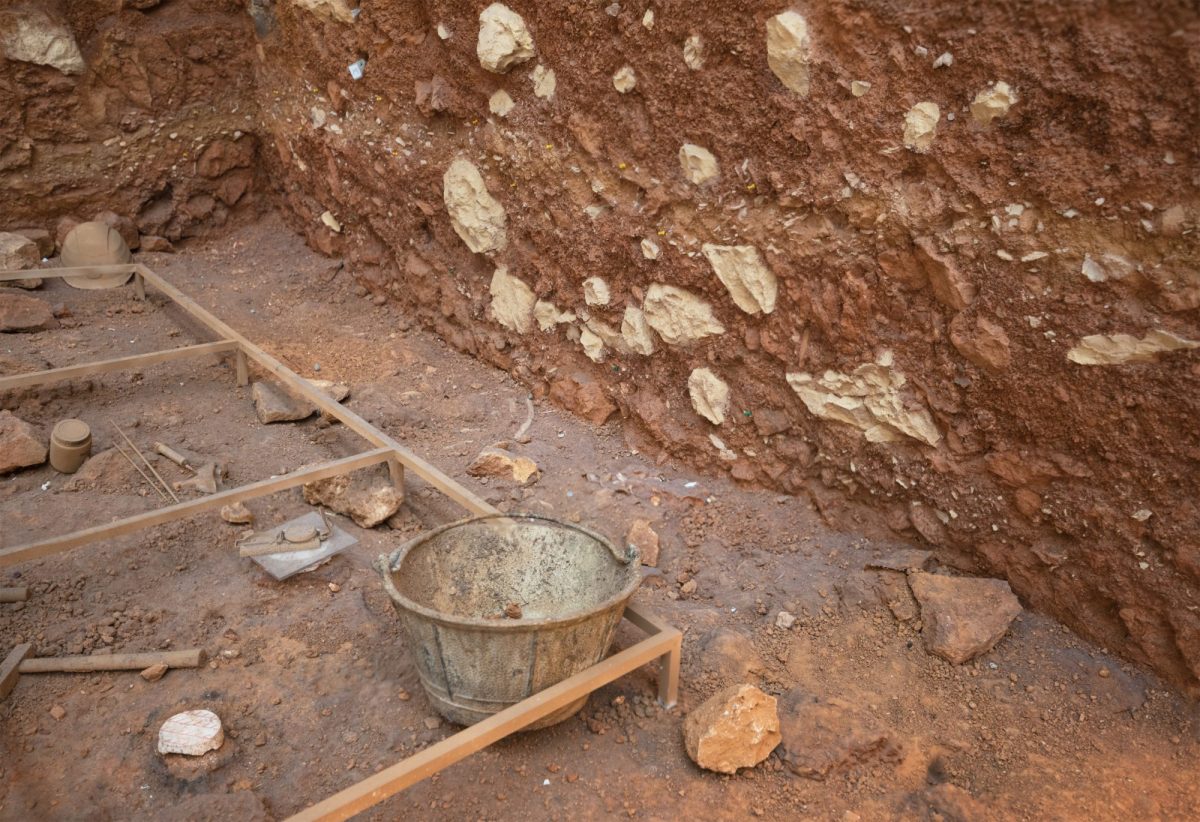 Ansicht von einem archäologischen Fund