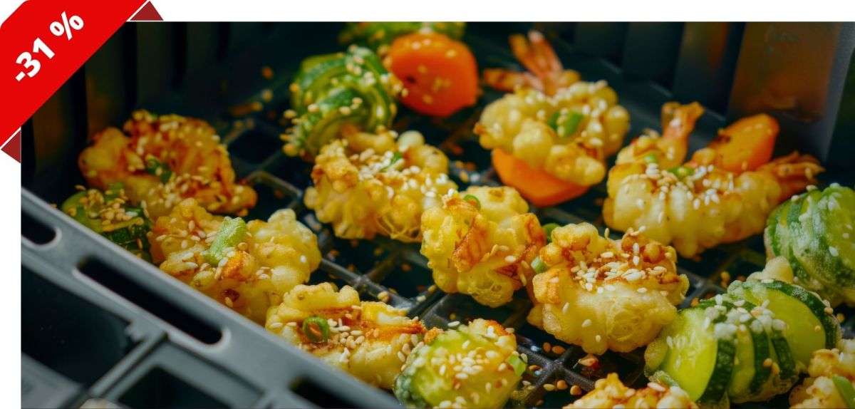 Essen in einer Heißluftfritteuse