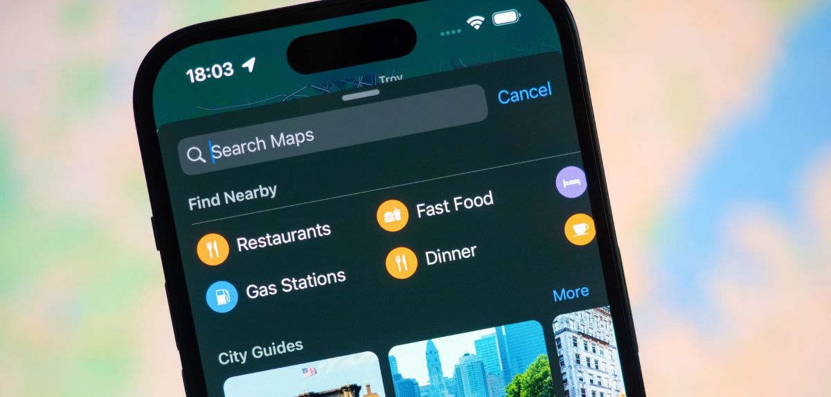 Apple Karten auf einem Smartphone