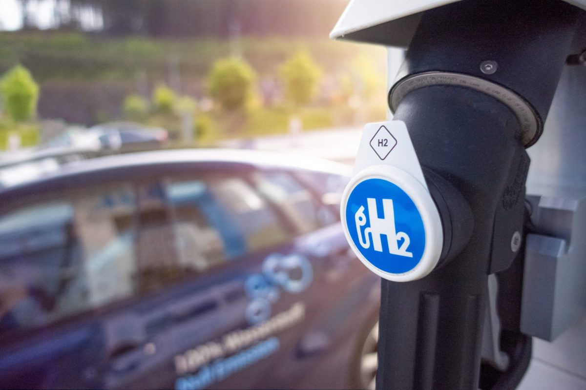 Tankstelle für Wasserstoff.