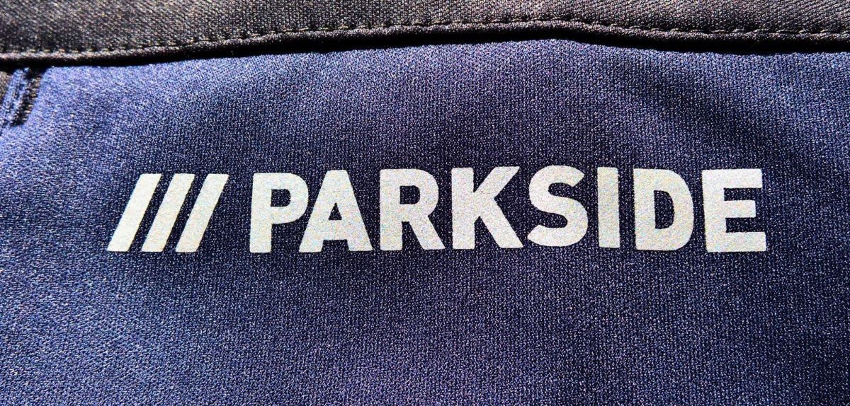 Parkside-Logo auf einer Tasche