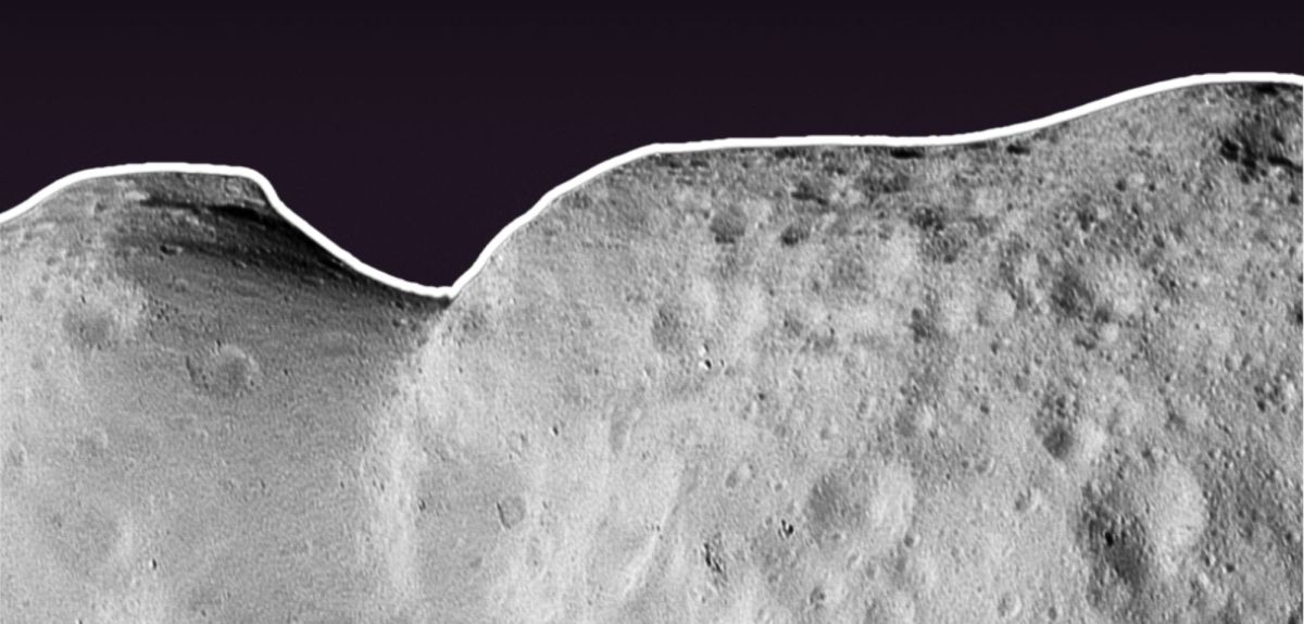 Asteroid Donaldjohanson, gesehen vom Lucy Long-Range Reconnaissance Imager (L'LORRI)