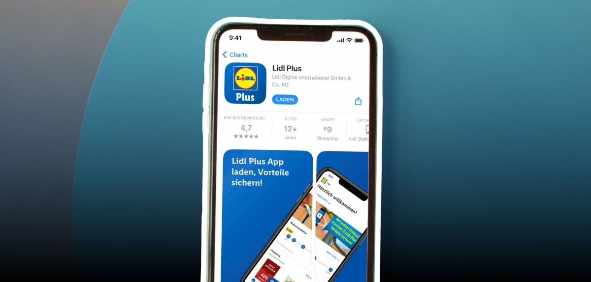 Lidl Plus-App auf einem Smartphone
