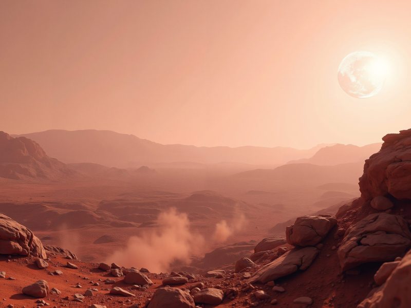 KI-generiertes Bild der Mars-Oberfläche.