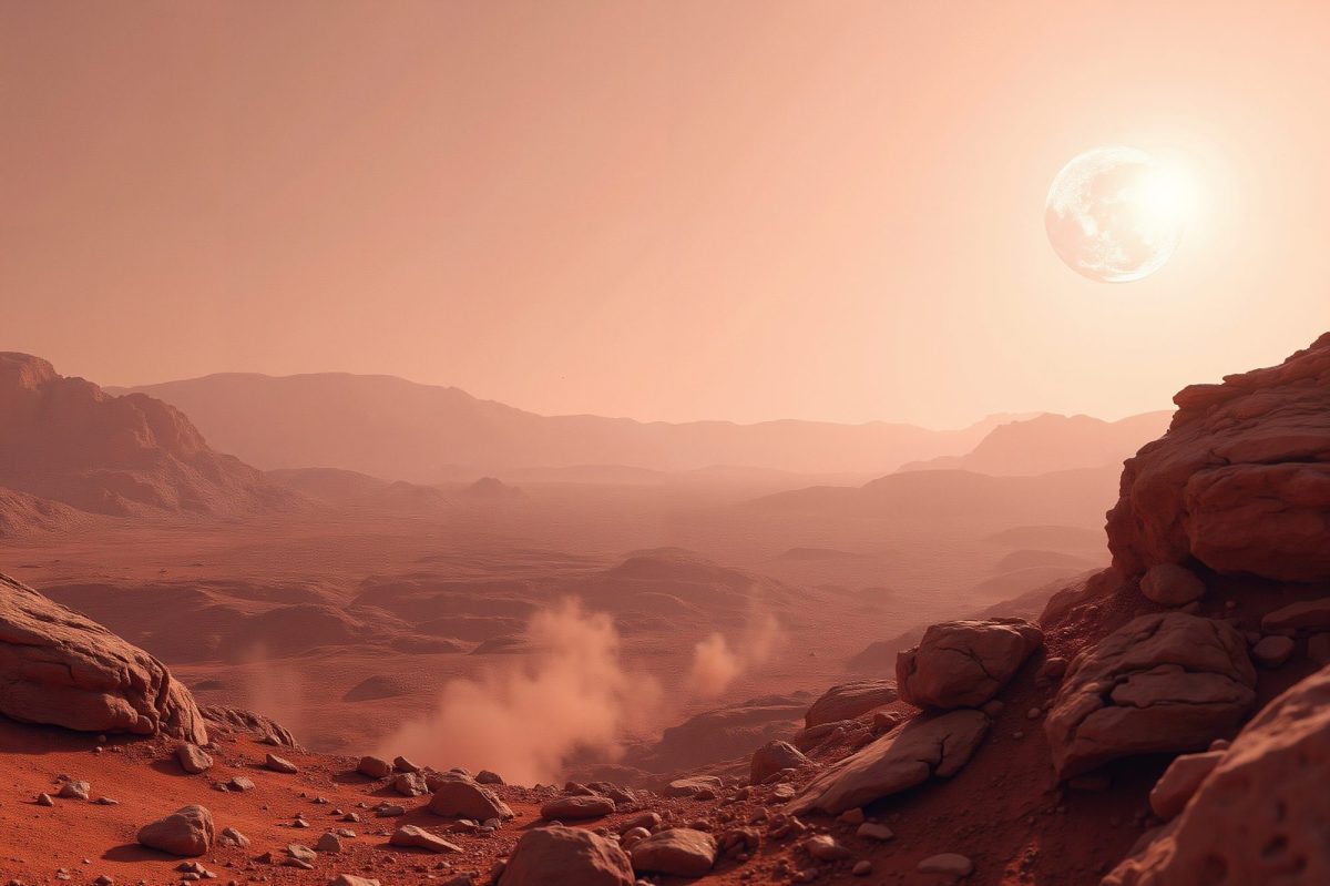 KI-generiertes Bild der Mars-Oberfläche.