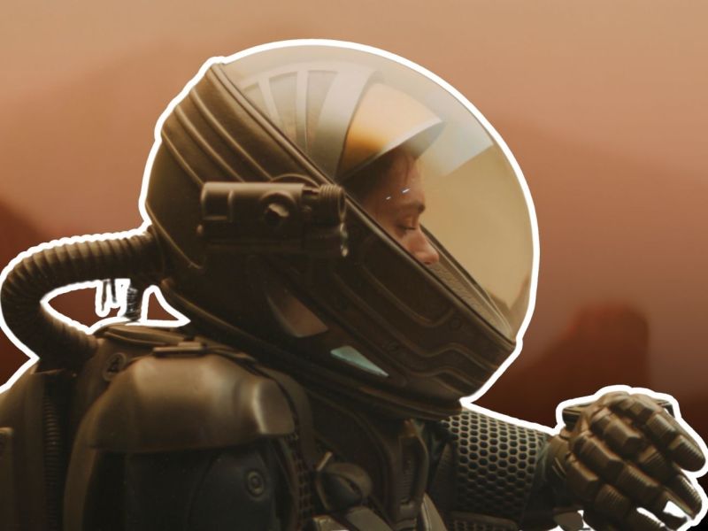 Astronautin auf dem Mars. (KI-generiert)