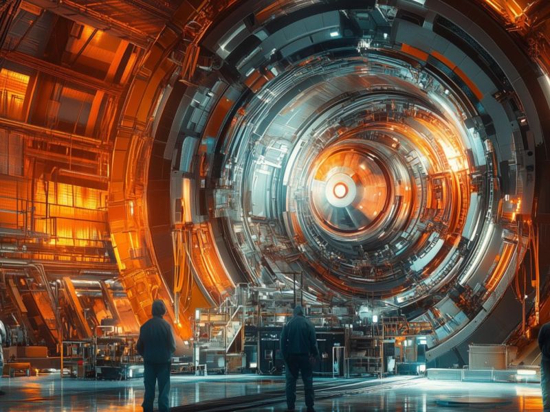 Ansicht eines Forschungsinstituts für Physik (KI-generiertes Bild).