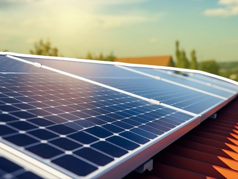 Solaranlage auf einem Dach