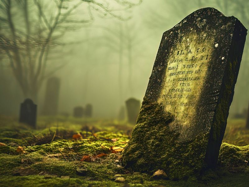 KI-generiertes Bild eines alten Friedhofes.