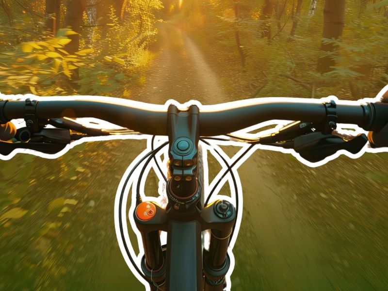 Fahrt auf einem E-Bike (POV)