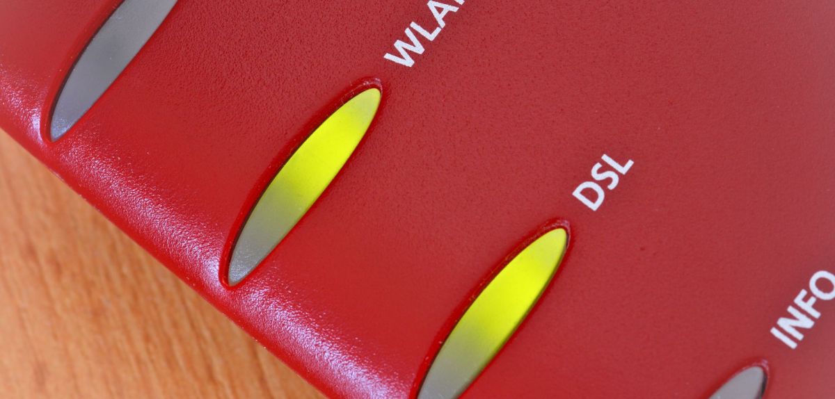 Led-Leuchten auf einer FritzBox
