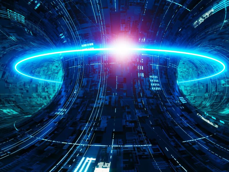 3D-Render eines Reaktors für Kernfusion.
