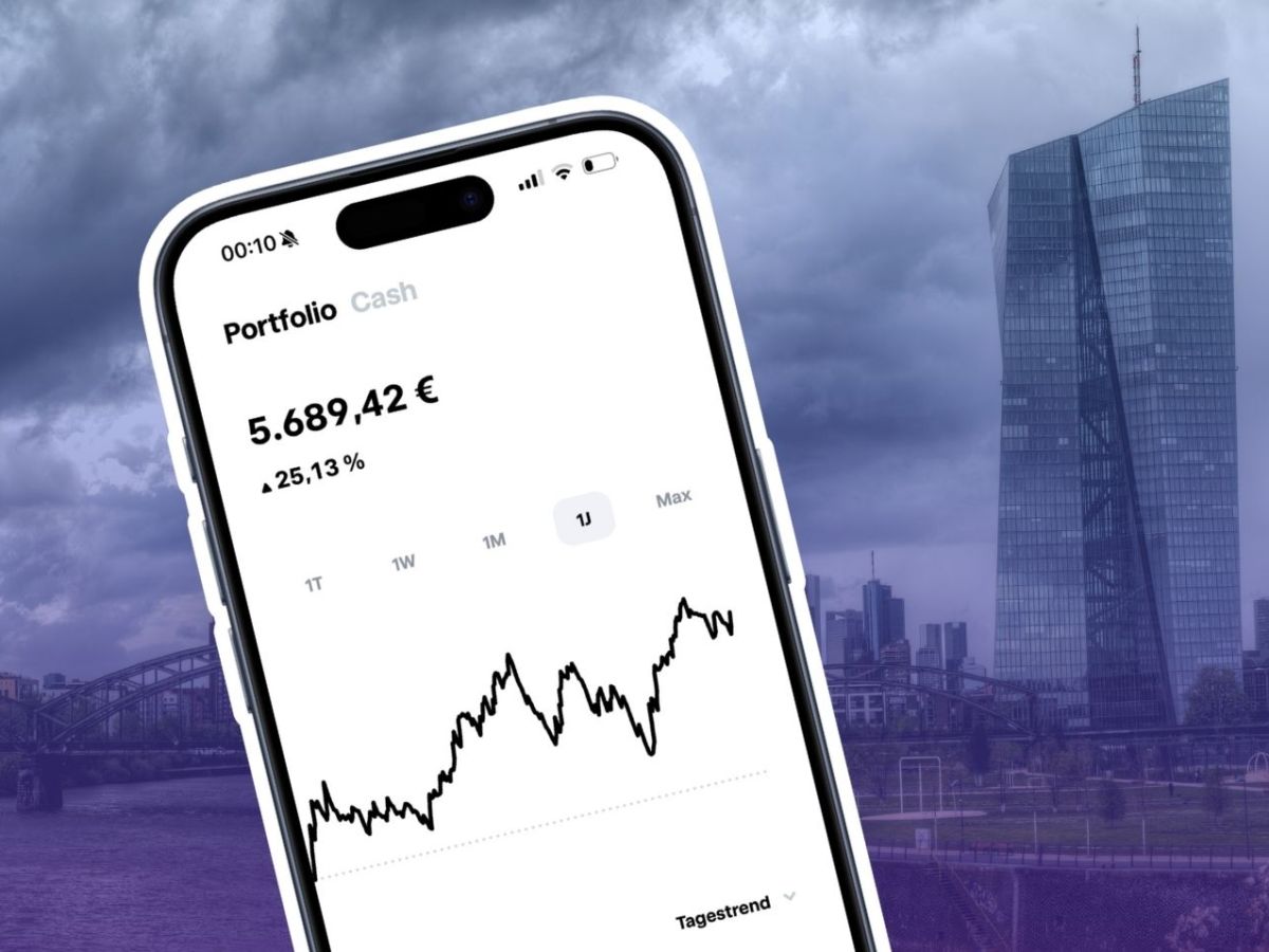 Trade Republic-App auf einem Smartphone