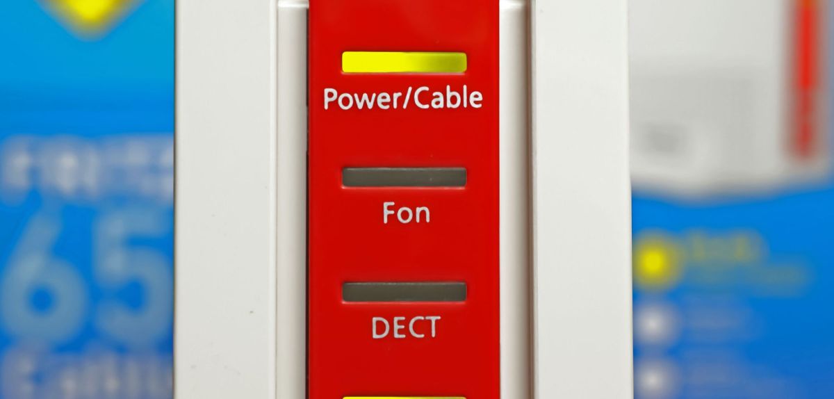 Die FritzBox beim Update.