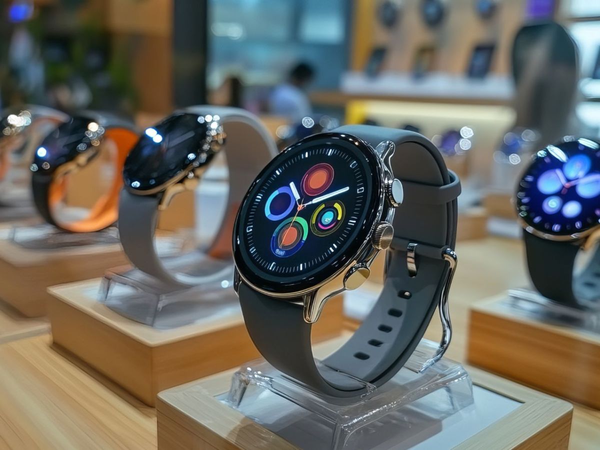 Samsung Galaxy Watch im Laden.
