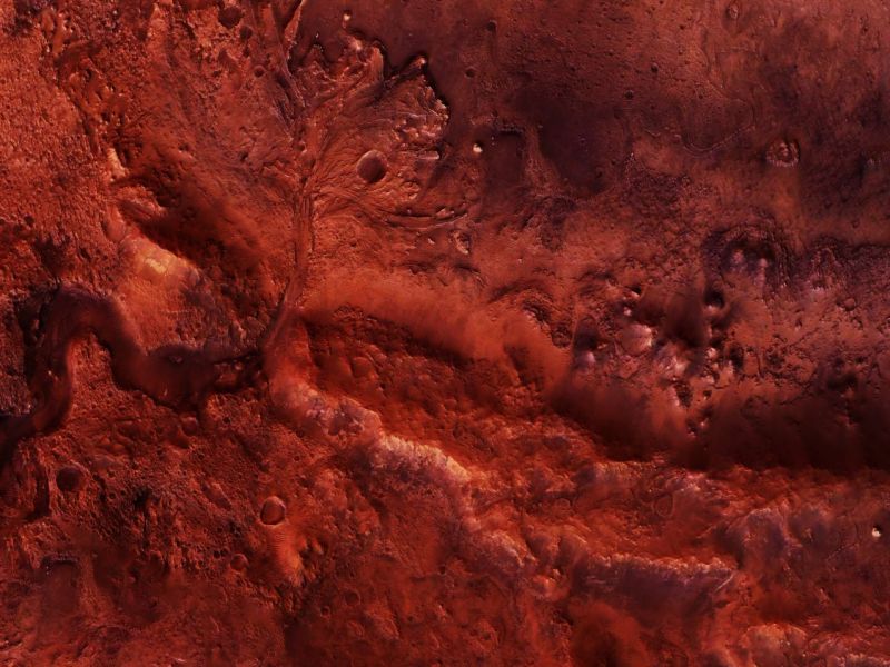 Oberfläche des Mars.