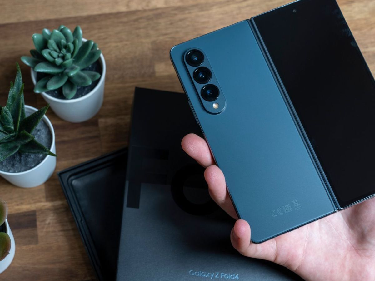 Schwarzes Samsung und Kakteen.